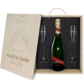 Coffret Champagne personnalisé Duo de flûtes