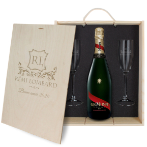 Coffret à Champagne personnalisé Monogramme