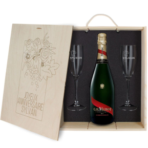 Coffret Champagne personnalisé Vignes et Roses