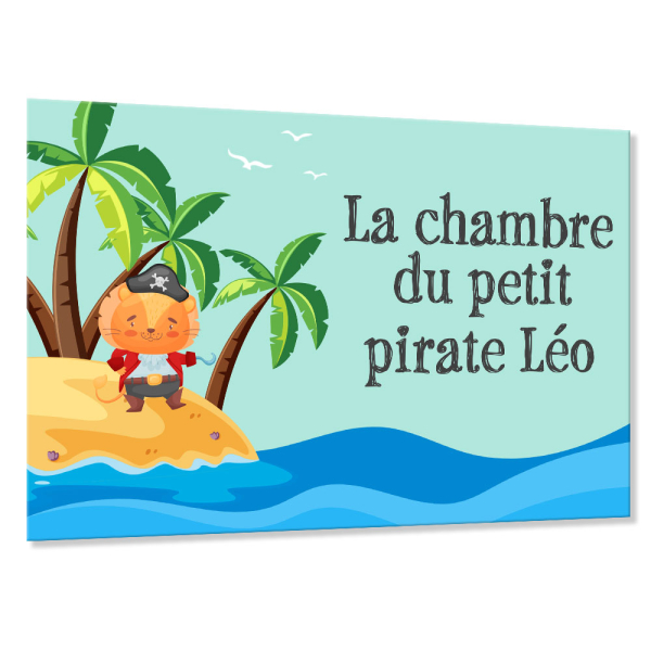 Plaque de porte Petit Pirate - Lion