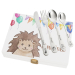 Coffret couverts personnalisés ballons et animaux - bois blanc