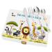 Coffret de couverts pour enfant personnalisés Safari