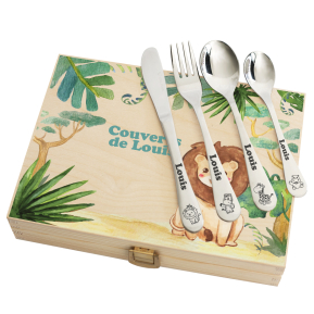 Coffret Savanah et ses couverts personnalisés