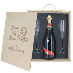 Coffret à Champagne personnalisé  Fête des Mères