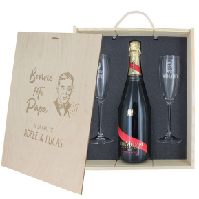 Coffret à Champagne personnalisé Fête des Pères