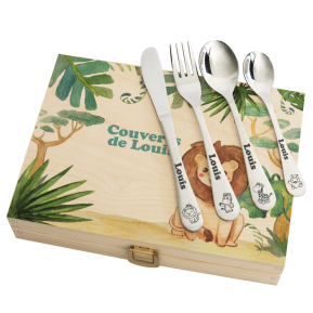 Coffret Savanah et ses couverts personnalisés