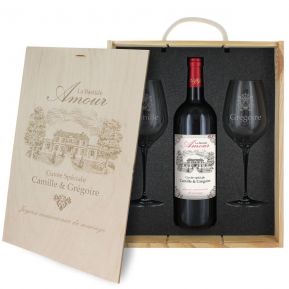 Coffret cadeau vin personnalisé Tradition et Vignes