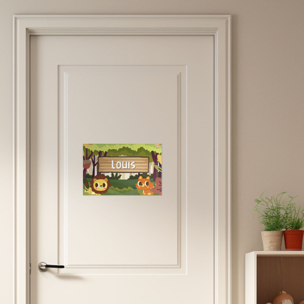 Grande plaque de porte savane pour chambre d'enfant