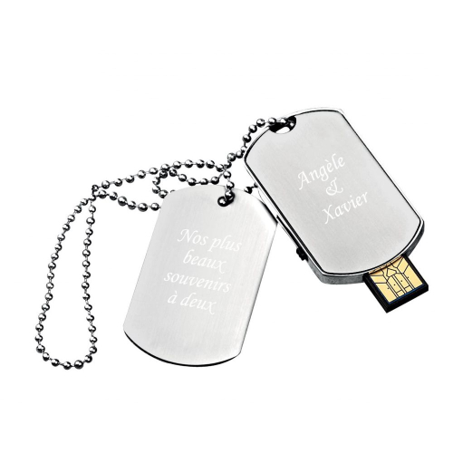 Clé USB 16Go plaques militaires personnalisées d