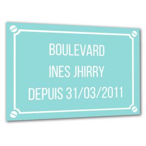 Plaque de rue personnalisée humour, ok extérieur - 20x15 cm