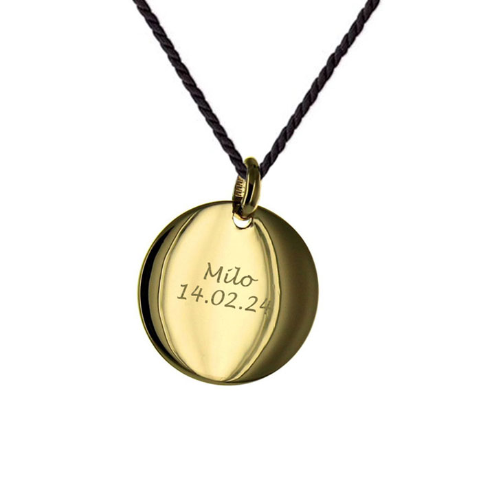 Pendentif rond gravé