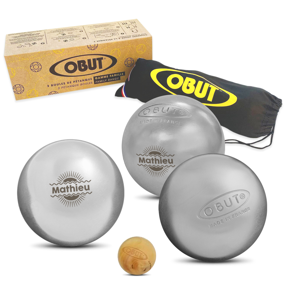 Boules de pétanque OBUT personnalisées pour vos vacances