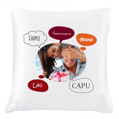 Coussin photo bulles