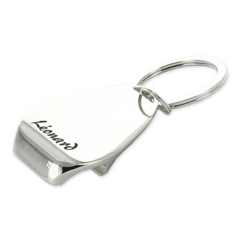 Porte-clés gravé métal décapsuleur - 100% Personnalisable